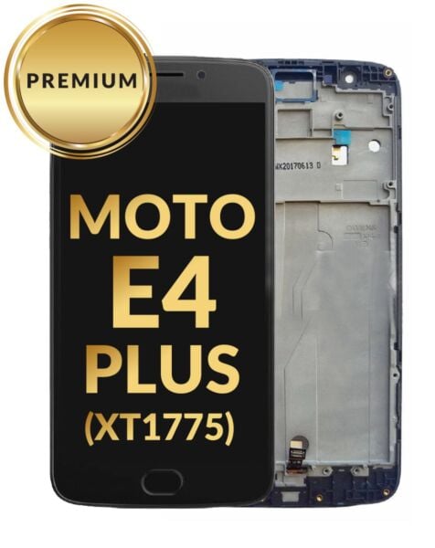 Motorola Moto E4 Plus (XT1775) LCD Assembly w/Frame (BLACK)