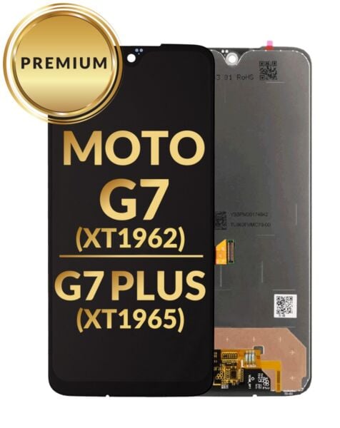 Motorola Moto G7 Plus (XT1965) / G7 (XT1962) / T-Mobile Revvlry+ LCD Assembly (BLACK) (Premium/Refurbished)