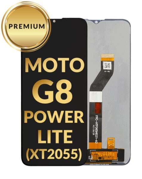 Motorola Moto G8 Power Lite (XT2055) LCD Assembly (BLACK) (Premium/Refurbished)
