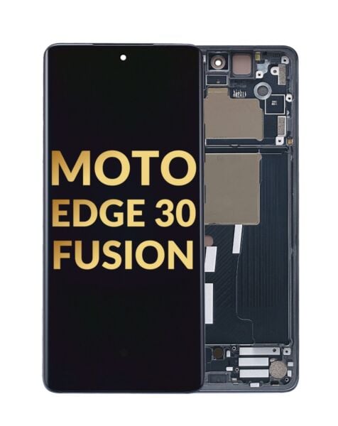 Motorola Edge 30 Fusion (2022) OLED Assembly w/ Frame (COSMIC GRAY)