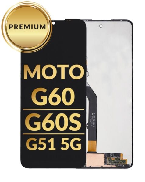 Motorola Moto G60 (XT2135-1) / G60S (XT2133-2) / G51 5G (XT2171) LCD Assembly (BLACK) (Premium/Refurbished)