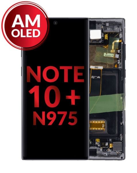 Galaxy Note 10 Plus 5G (N975) Screen Assembly w/Frame (AURA BLACK) (Aftermarket)