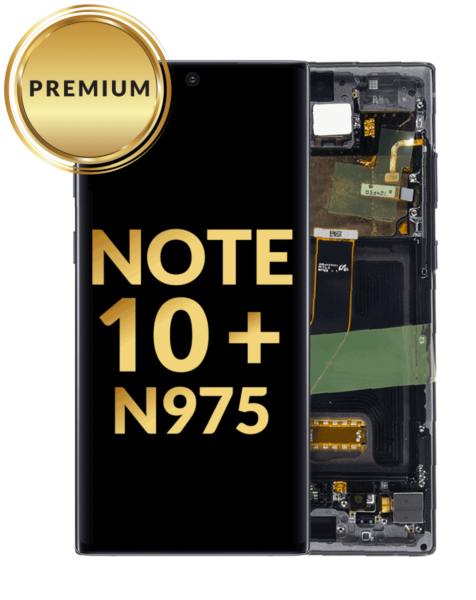 Galaxy Note 10 Plus 5G (N975) OLED Assembly w/ Frame (AURA BLACK) (Premium / Refurbished)