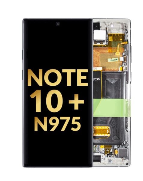 Galaxy Note 10 Plus 5G (N975) OLED Assembly w/ Frame (AURA WHITE) (Premium / Refurbished)
