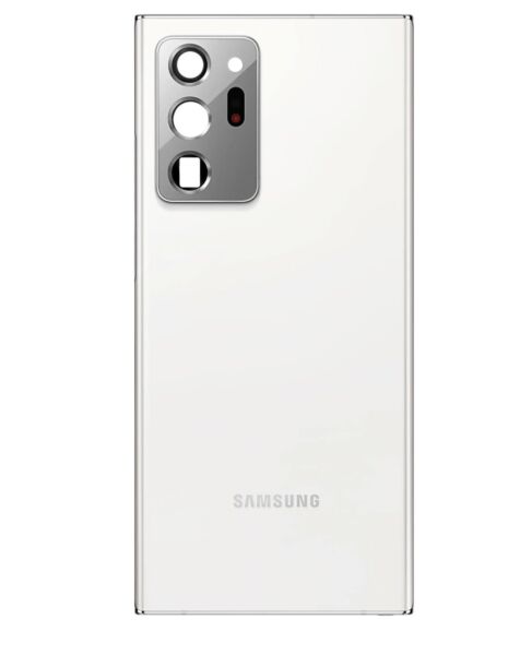 Galaxy Note 20 Ultra Back Glass w/ Camera Lens & Adhesive (MYSTIC WHITE) (Premium Service Pack)