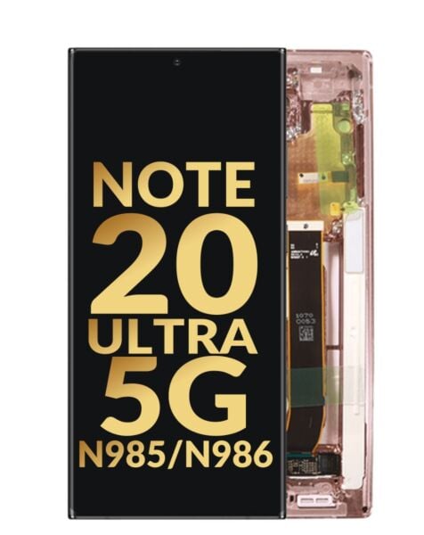 Galaxy Note 20 Ultra 5G (N985 / N986) OLED Assembly w/ Frame (MYSTIC BRONZE) (Service Pack)