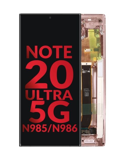 Galaxy Note 20 Ultra 5G (N985 / N986) OLED Assembly w/ Frame (MYSTIC BRONZE) (Aftermarket)