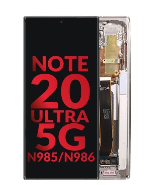 Galaxy Note 20 Ultra 5G (N985 / N986) OLED Assembly w/Frame (MYSTIC WHITE) (Aftermarket OLED)