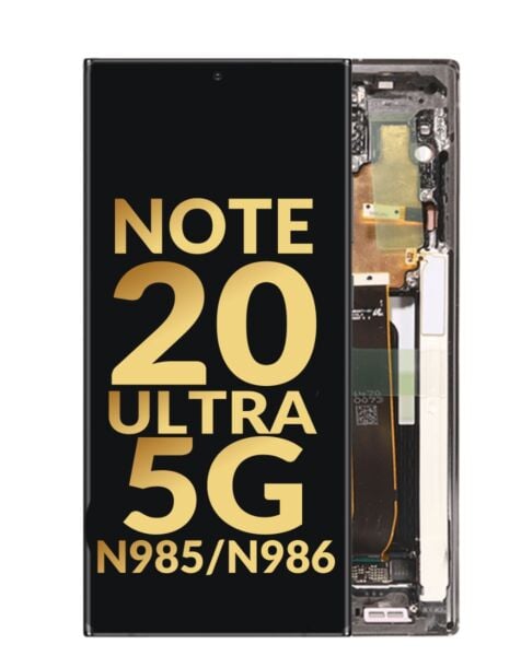 Galaxy Note 20 Ultra 5G (N985 / N986) OLED Assembly w/ Frame (MYSTIC BLACK) (Premium / Refurbished)