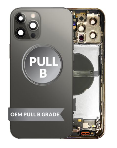 iPhone 12 Pro Max Back Housing w/Small Parts (GRAPHITE) (OEM Pull B Grade)