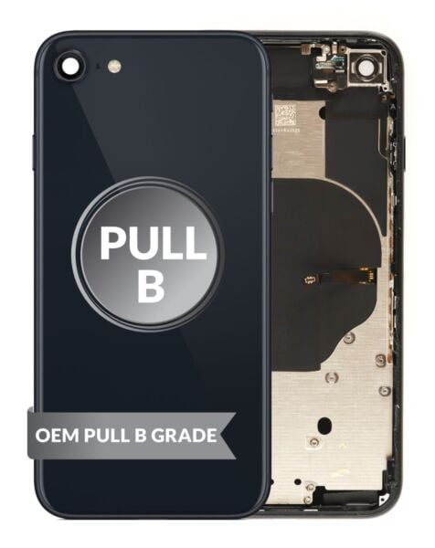 iPhone SE (2020) Back Housing w/ Small Parts (BLACK) (OEM Pull B Grade)