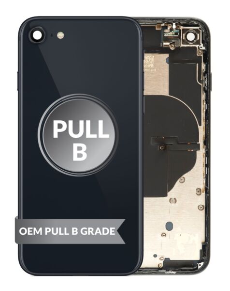 iPhone SE (2022) Back Housing w/ Small Parts (BLACK) (OEM Pull B Grade)