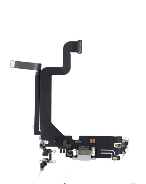 iPhone 14 Pro Max Charging Port Flex Cable (SILVER) (OEM Pull)