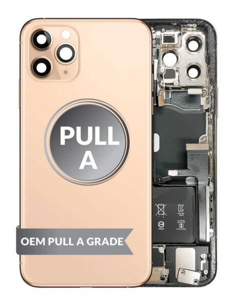 iPhone 11 Pro Back Housing w/ Small Parts & Battery (GOLD) (OEM Pull A Grade)