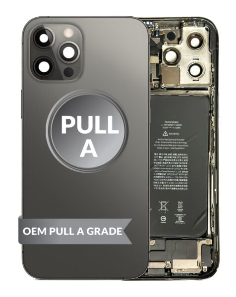 iPhone 12 Pro Max Back Housing w/Small Parts & Battery (GRAPHITE) (OEM Pull A Grade)