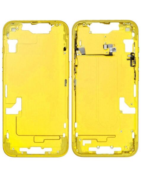 iPhone 14 Mid Frame w/Small Parts (YELLOW) (OEM Pull A Grade)