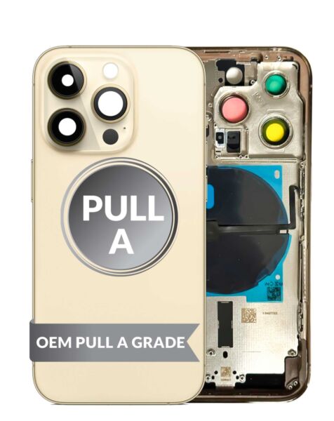 iPhone 14 Pro Back Housing w/Small Parts (GOLD) (OEM Pull A Grade)