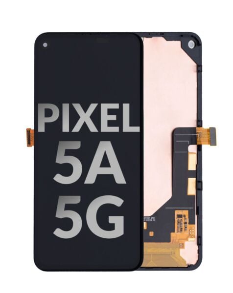 Google Pixel 5A 5G OLED Assembly w/ Frame (BLACK) (OEM Pull A Grade)