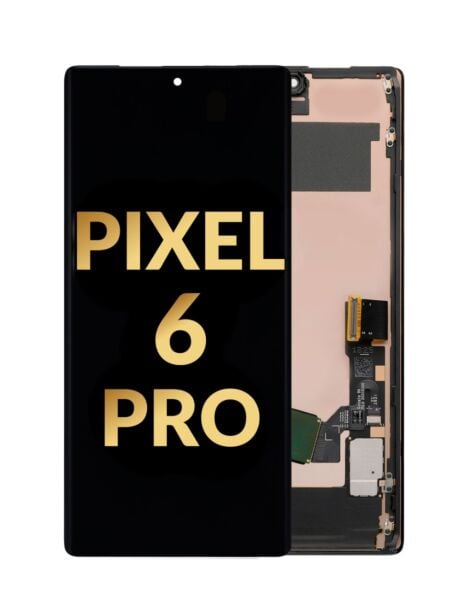 Google Pixel 6 Pro OLED Assembly w/ Frame (BLACK) (With Finger Print Sensor) (OEM Pull A Grade)