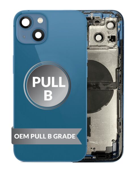 iPhone 13 Back Housing w/Small Parts (BLUE) (OEM Pull B Grade)