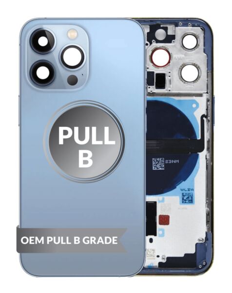 iPhone 13 Pro Back Housing w/Small Parts (BLUE) (OEM Pull B Grade)