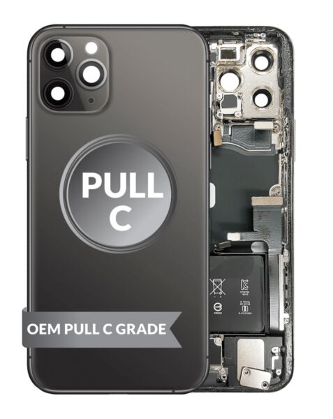 iPhone 11 Pro Back Housing w/ Small Parts & Battery (BLACK) (OEM Pull C Grade)