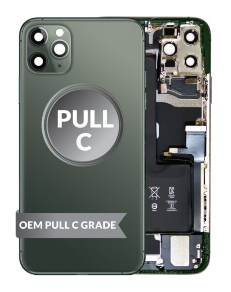 iPhone 11 Pro Max Back Housing w/ Small Parts & Battery (GREEN) (OEM Pull C Grade)
