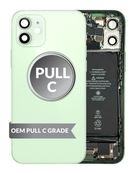 iPhone 12 Mini Back Housing w/ Small Parts & Battery (GREEN) (OEM Pull C Grade)