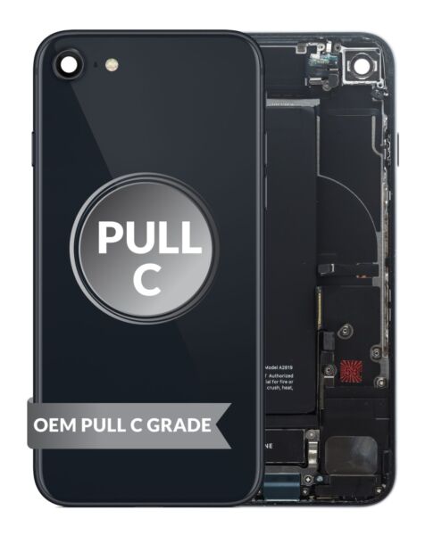 iPhone SE (2022) Back Housing w/ Small Parts & Battery (BLACK) (OEM Pull C Grade)