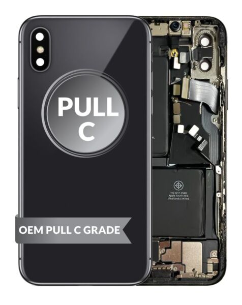 iPhone X Back Housing w/ Battery & Small Parts (BLACK) (OEM Pull C Grade)