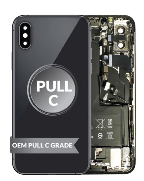 iPhone XS Back Housing w/ Small Parts & Battery (BLACK) (OEM Pull C Grade)