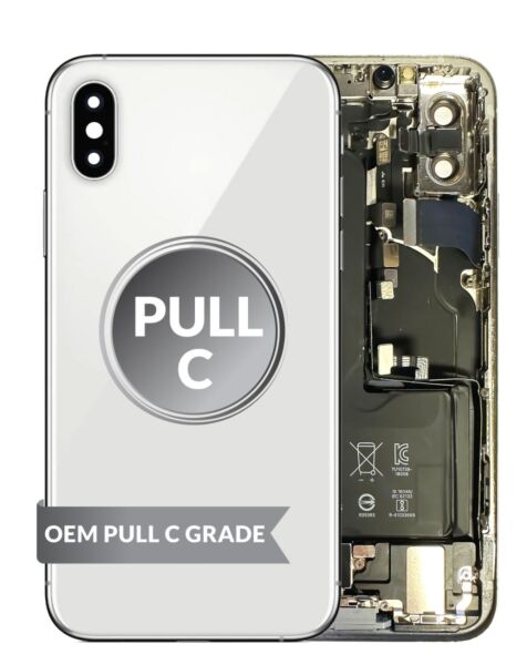 iPhone XS Back Housing w/ Small Parts & Battery (WHITE) (OEM Pull C Grade)