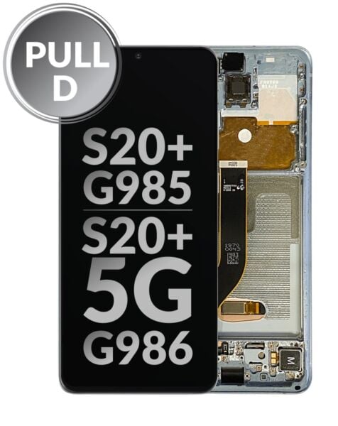 Galaxy S20 Plus 5G (G985/G986) OLED Assembly w/Frame, Battery & Small Parts (CLOUD BLUE) (OEM Pull D Grade)