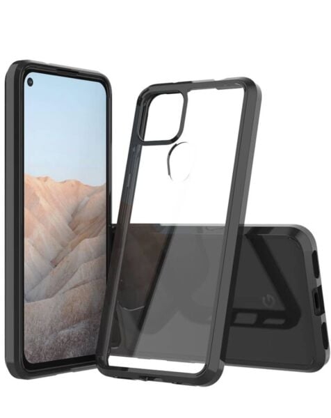 Google Pixel 5A Hybrid Case with Air Cushion Technology - BLACK (Only Ground Shipping)