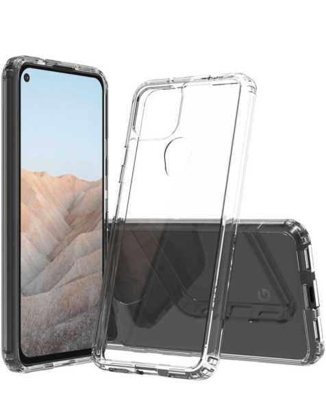 Google Pixel 5A Hybrid Case with Air Cushion Technology - CLEAR (Only Ground Shipping)