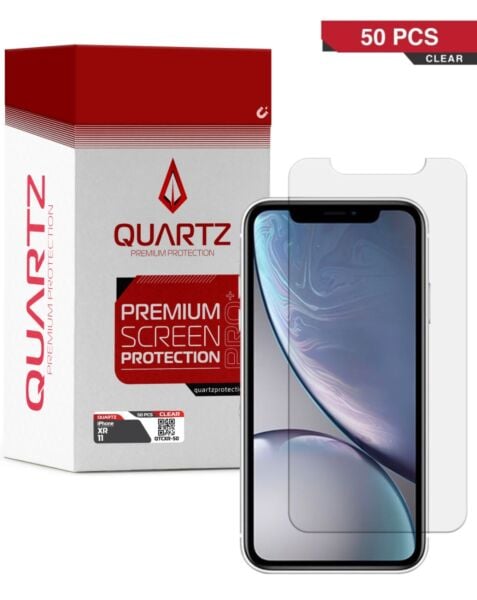 QUARTZ Clear Tempered Glass for iPhone XR / 11 (Pack of 50)