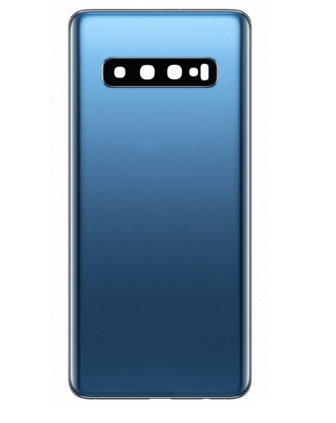 Galaxy S10 Back Glass w/ Camera Lens & Adhesive (NO LOGO) (PRISM BLUE)