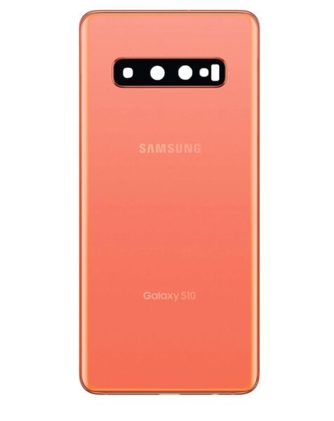 Galaxy S10 Back Glass w/ Camera Lens & Adhesive (PINK) (Premium Service Pack)