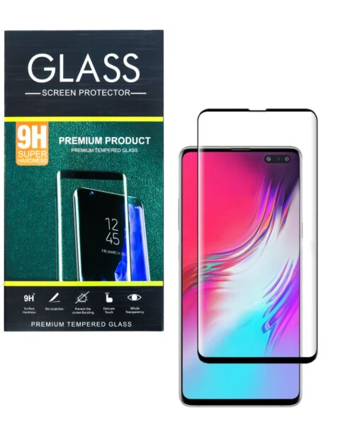 Galaxy S10 5G G977 Tempered Glass (CLEAR) (Case Friendly / 3D Curved / 1 Piece)