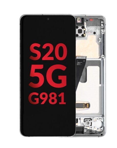 Galaxy S20 5G (G981) OLED Assembly w/ Frame (Verizon 5G UW Version) (COSMIC GRAY) (Aftermarket OLED)
