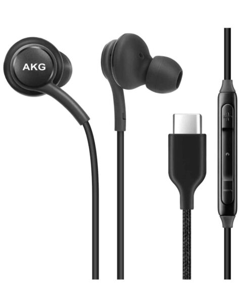 AKG Galaxy S20 Stereo Headphones with Microphone and Volume Buttons (Black) (Only Ground Shipping)