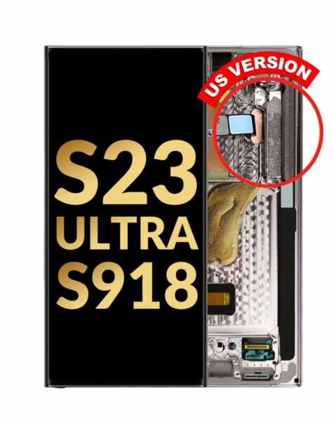 Galaxy S23 Ultra S918 Screen Assembly w/ Frame (LAVANDER) (Premium / Refurbished)