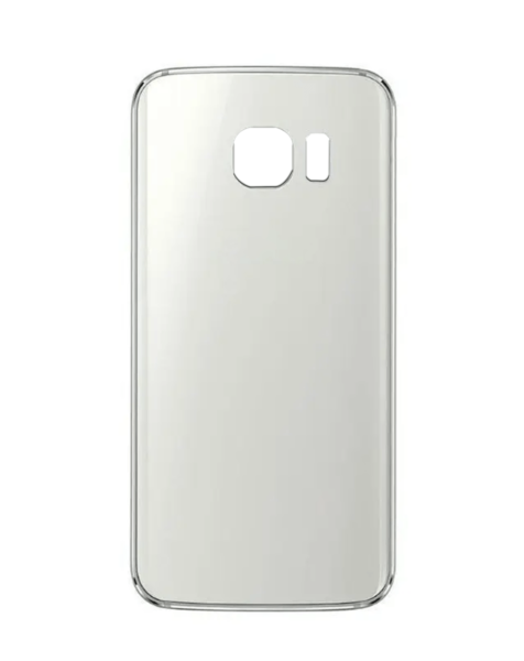 Galaxy S6 Edge Back Glass w/ Adhesive (NO LOGO) (WHITE)