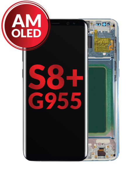 Galaxy S8 Plus (G955) OLED Assembly w/ Frame (CORAL BLUE) (Aftermarket OLED)