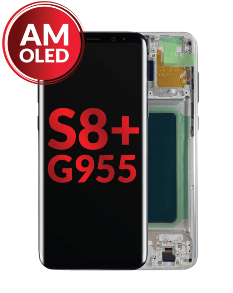Galaxy S8 Plus (G955) OLED Assembly w/ Frame (ARCTIC SILVER) (Aftermarket OLED)
