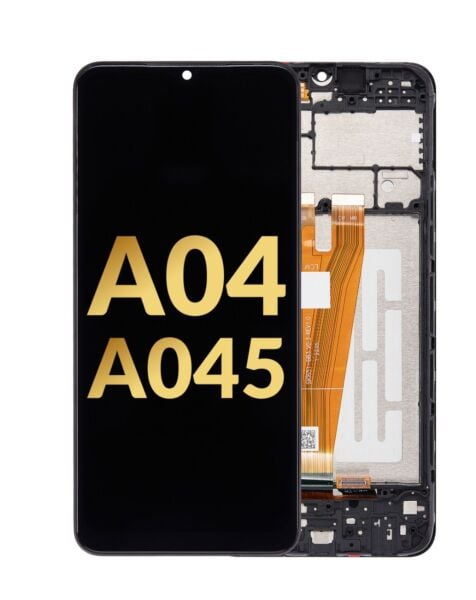 Galaxy A04 (A045 / 2022) LCD Assembly w/ Frame (BLACK) (Service Pack)