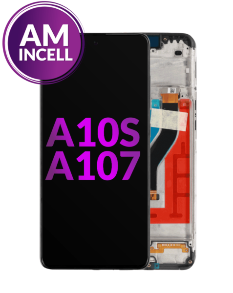 Galaxy A10s (A107 / 2019) LCD Assembly w/ Frame (BLACK) (Aftermarket INCELL)