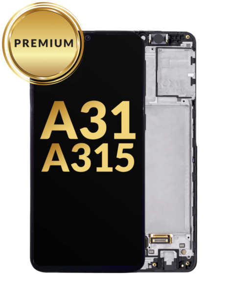Galaxy A31 (A315 / 2020) LCD Assembly w/ Frame (BLACK) (Premium / Refurbished)