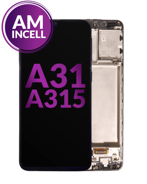 Galaxy A31 (A315 / 2020) LCD Assembly w/ Frame (BLACK) (Without Finger Print Sensor) (Aftermarket INCELL)