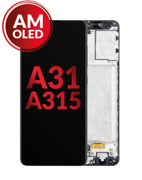 Galaxy A31 (A315 / 2020) OLED Assembly w/ Frame (BLACK) (Aftermarket OLED)